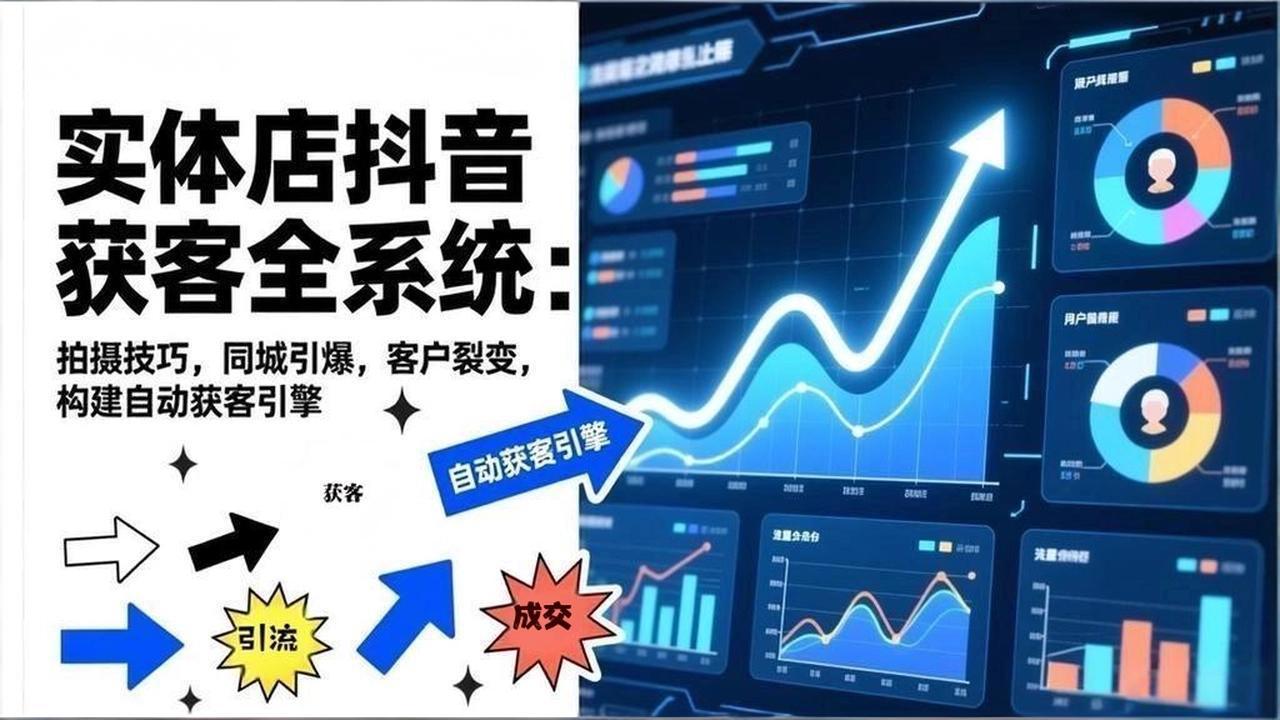 （17090期）2026实体店抖音获客全系统：拍摄技巧，同城引爆，客户裂变，构建自动获客引擎网创吧-网创项目资源站-副业项目-创业项目-搞钱项目网创吧