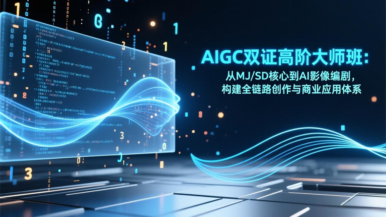 （17198期）AIGC双证高阶大师班：从MJ/SD核心到AI影像编剧，构建全链路创作与商业应用体系网创吧-网创项目资源站-副业项目-创业项目-搞钱项目网创吧