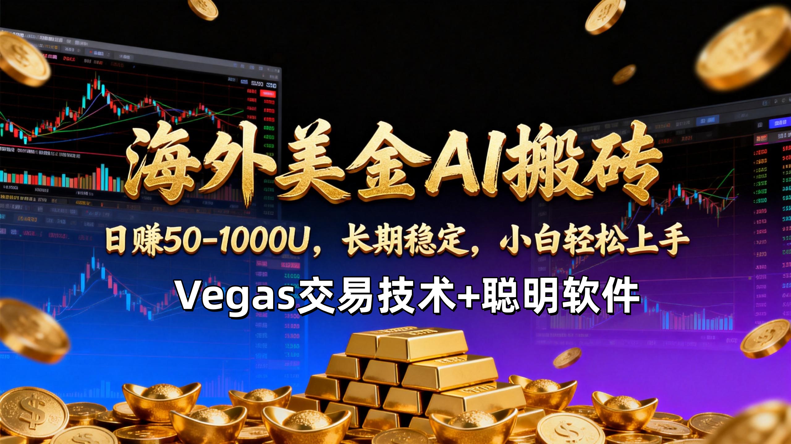 （17143期）【海外美金AI搬砖】Vegas交易技术+聪明软件，日赚50-1000U，长期稳定，小白轻松上手。网创吧-网创项目资源站-副业项目-创业项目-搞钱项目网创吧