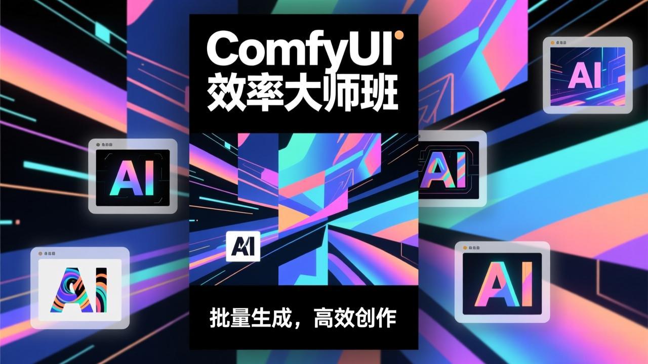 （17107期）ComfyUI效率大师班：工作流搭建，批量生成，将个人AI出图效率提升5-10倍，月接单收入1-3万网创吧-网创项目资源站-副业项目-创业项目-搞钱项目网创吧