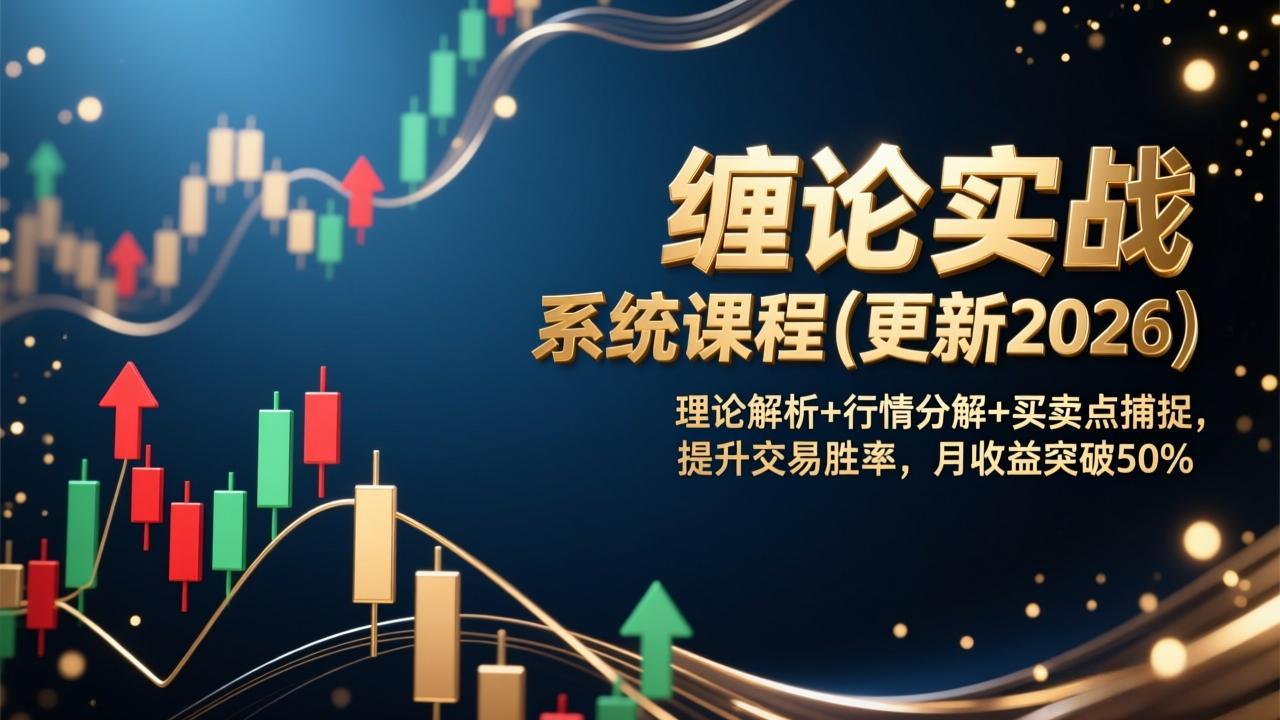 （17136期）缠论实战系统课程(更新2026)，理论解析+行情分解+买卖点捕捉，提升交易胜率，月收益突破50%网创吧-网创项目资源站-副业项目-创业项目-搞钱项目网创吧