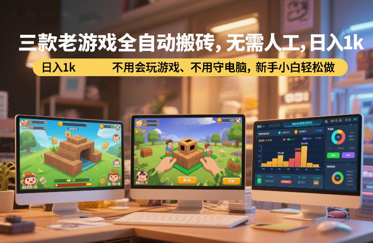 三款老游戏全自动搬砖,无需人工,日入1k,不用会玩游戏、不用守电脑,新手小白轻松做【揭秘】网创吧-网创项目资源站-副业项目-创业项目-搞钱项目网创吧