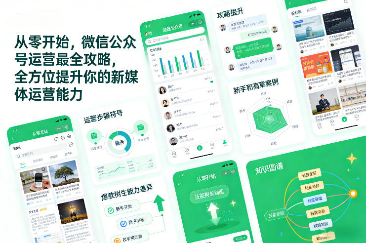 从零开始，微信公众号运营最全攻略，全方位提升你的新媒体运营能力网创吧-网创项目资源站-副业项目-创业项目-搞钱项目网创吧