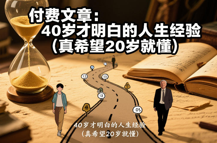 付费文章：40岁才明白的人生经验（真希望20岁就懂）网创吧-网创项目资源站-副业项目-创业项目-搞钱项目网创吧