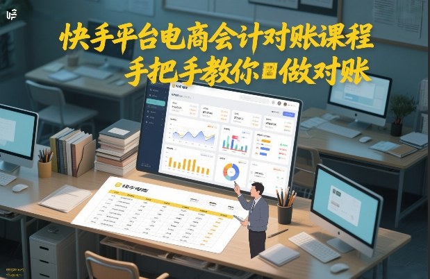 快手平台电商会计对账课程，手把手教你做对账网创吧-网创项目资源站-副业项目-创业项目-搞钱项目网创吧