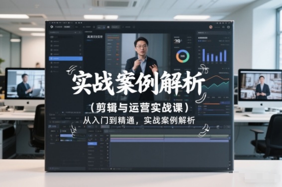 剪辑与运营实战课，从入门到精通，实战案例解析（更新2026）网创吧-网创项目资源站-副业项目-创业项目-搞钱项目网创吧