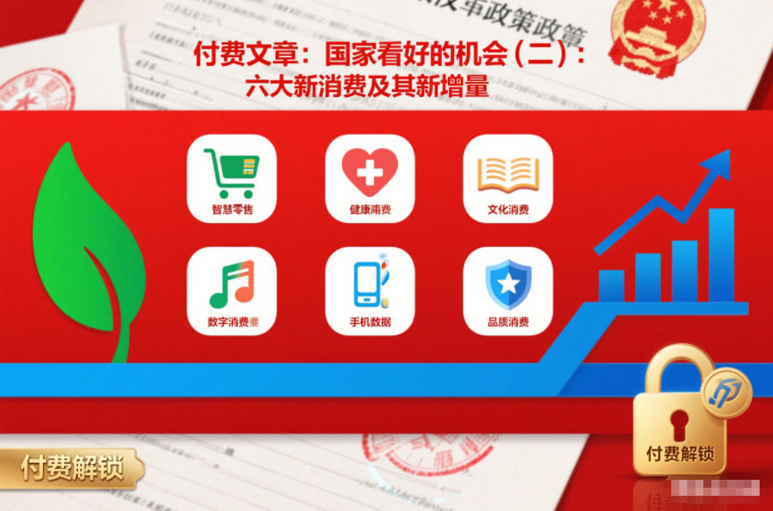 付费文章：国家看好的机会(二)：六大新消费及其新增量网创吧-网创项目资源站-副业项目-创业项目-搞钱项目网创吧