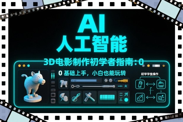 AI人工智能3D电影制作初学者指南：0基础上手，小白也能玩转网创吧-网创项目资源站-副业项目-创业项目-搞钱项目网创吧