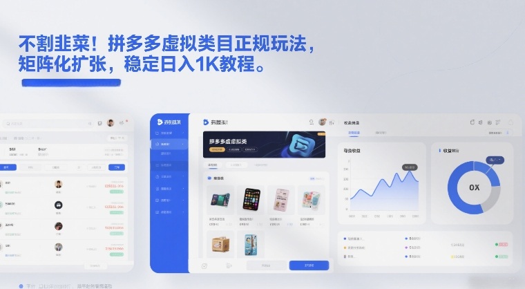 不割韭菜!拼多多虚拟类目正规玩法,矩阵化扩张,稳定日入1K教程【揭秘】网创吧-网创项目资源站-副业项目-创业项目-搞钱项目网创吧