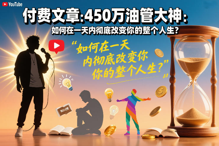 付费文章：450万油管大神：如何在一天内彻底改变你的整个人生？网创吧-网创项目资源站-副业项目-创业项目-搞钱项目网创吧