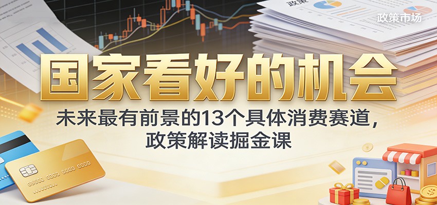 公众号付费文章：国家看好的机会，未来最有前景的13个具体消费赛道，政策解读掘金课网创吧-网创项目资源站-副业项目-创业项目-搞钱项目网创吧