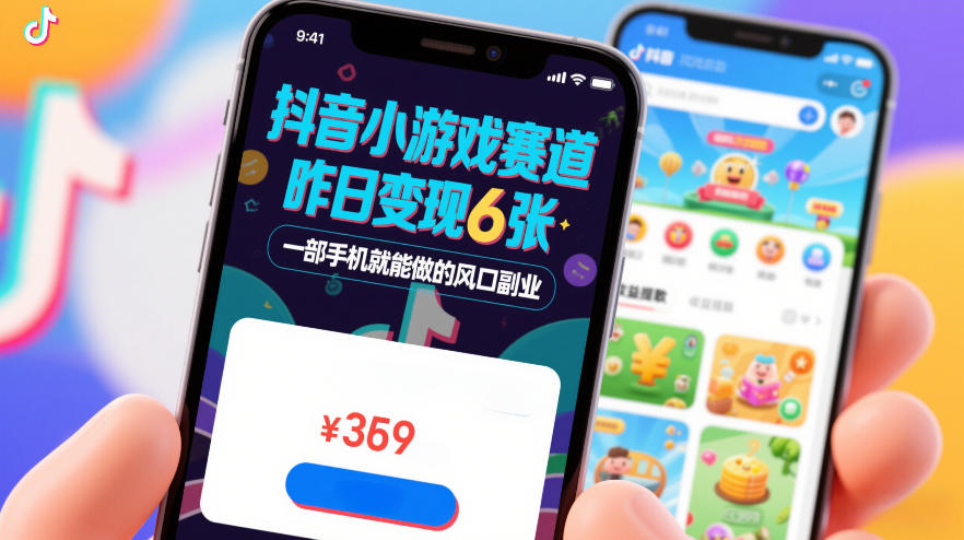 抖音小游戏赛道，昨日变现600+，零基础一部手机就能做的风口副业【揭秘】网创吧-网创项目资源站-副业项目-创业项目-搞钱项目网创吧