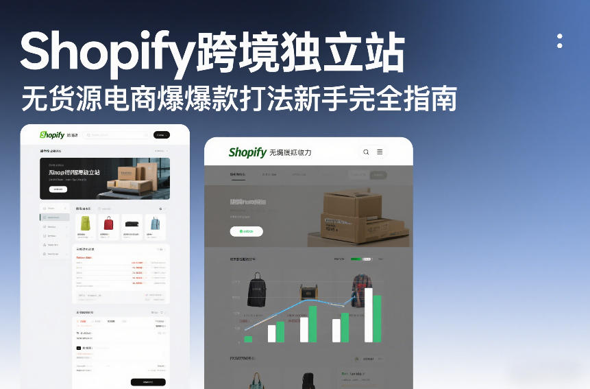 Shopify跨境独立站无货源电商爆款打法新手完全指南网创吧-网创项目资源站-副业项目-创业项目-搞钱项目网创吧