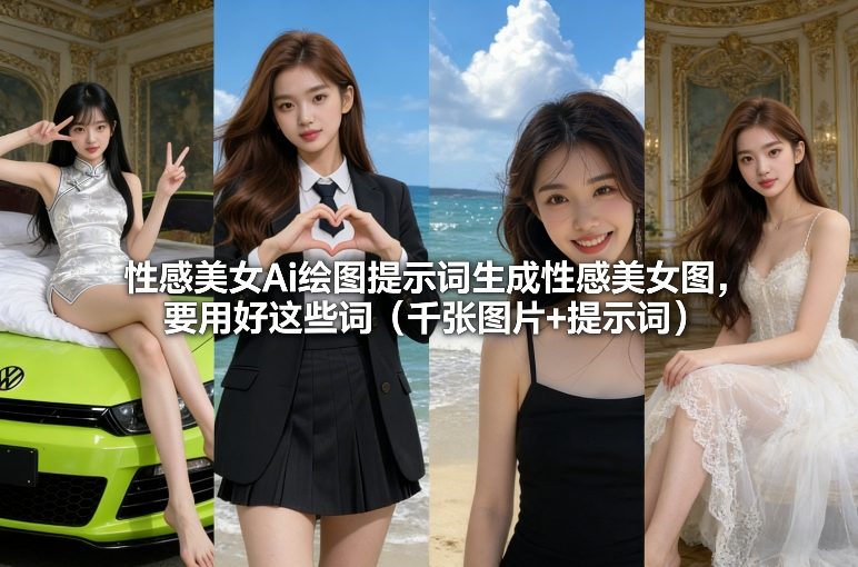 性感美女Ai绘图提示词生成性感美女图，要用好这些词（千张图片+提示词）网创吧-网创项目资源站-副业项目-创业项目-搞钱项目网创吧