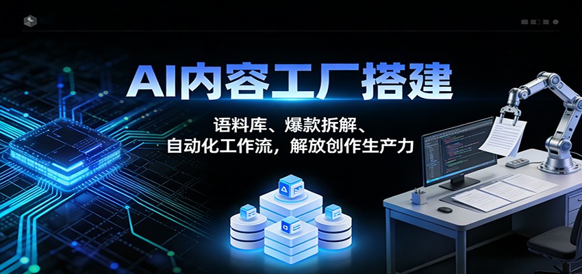 AI内容工厂搭建：语料库、爆款拆解、自动化工作流，解放创作生产力网创吧-网创项目资源站-副业项目-创业项目-搞钱项目网创吧