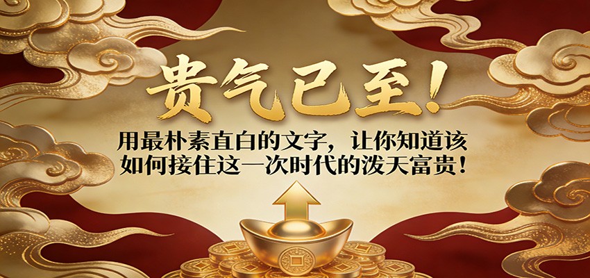 付费文章：贵气已至！用最朴素直白的文字，让你知道该如何接住这一次时代的泼天富贵！网创吧-网创项目资源站-副业项目-创业项目-搞钱项目网创吧