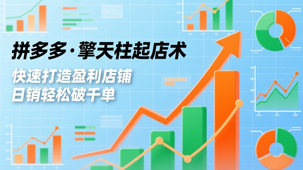 （17312期）拼多多·擎天柱起店术，爆流布局、利润起飞、不断流，快速打造盈利店铺，日销破千单（更新）网创吧-网创项目资源站-副业项目-创业项目-搞钱项目网创吧