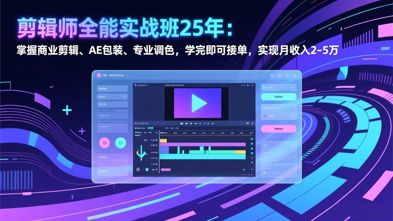 (17294期)剪辑师全能实战班25年:掌握商业剪辑、AE包装、专业调色,学完即可接单,实现月收入2-5万网创吧-网创项目资源站-副业项目-创业项目-搞钱项目网创吧