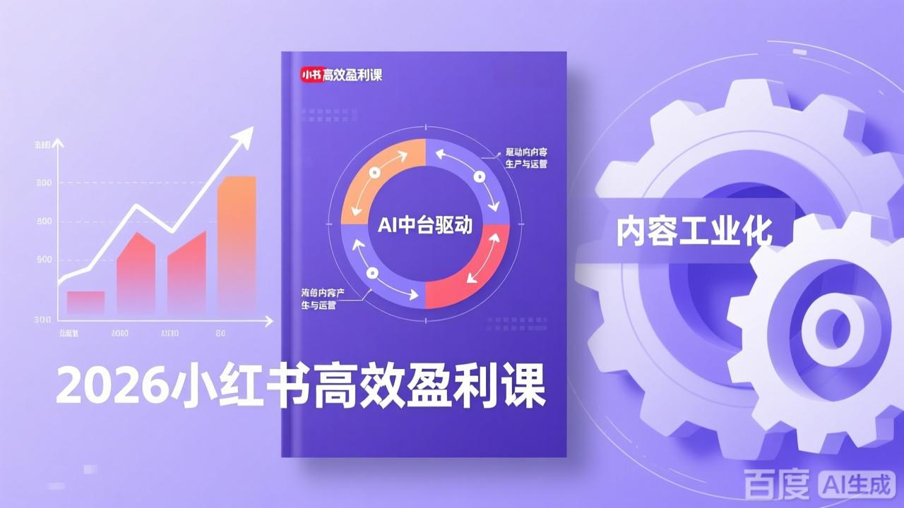 (17291期)2026小红书高效盈利课,流量双引擎+内容工业化+AI中台驱动,构建可复制的千万级营收模型网创吧-网创项目资源站-副业项目-创业项目-搞钱项目网创吧