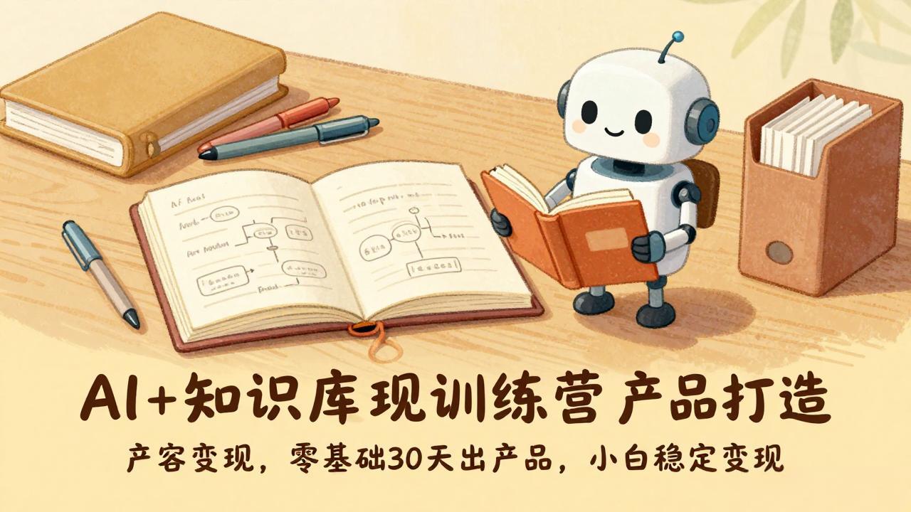 （17323期）AI+知识库变现训练营，产品打造、内容创作、全平台变现，零基础30天出产品，小白稳定变现网创吧-网创项目资源站-副业项目-创业项目-搞钱项目网创吧