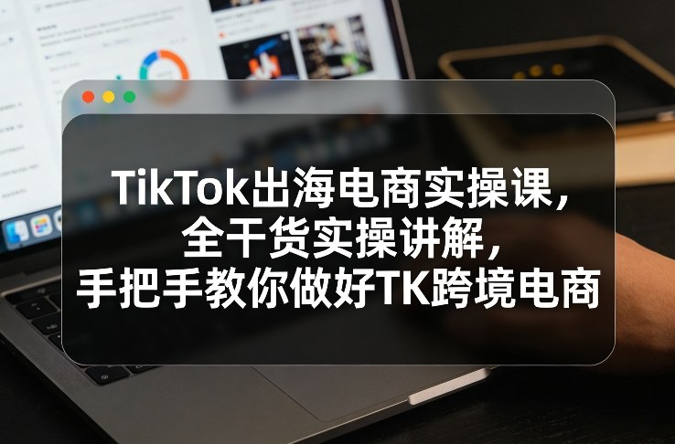TikTok出海电商实操课，全干货实操讲解，手把手教你做好TK跨境电商网创吧-网创项目资源站-副业项目-创业项目-搞钱项目网创吧