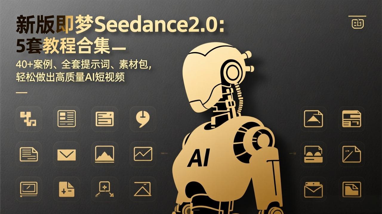 （17398期）新版即梦Seedance2.0：5套教程合集，40+案例、全套提示词、素材包，轻松做出高质量AI短视频网创吧-网创项目资源站-副业项目-创业项目-搞钱项目网创吧