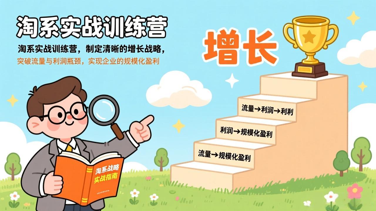 （17325期）淘系实战训练营(更新)，制定清晰的增长战略，突破流量与利润瓶颈，实现企业的规模化盈利网创吧-网创项目资源站-副业项目-创业项目-搞钱项目网创吧