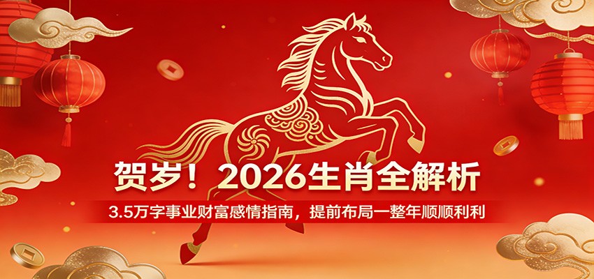 贺岁!2026生肖全解析,3.5万字事业财富感情指南,提前布局一整年顺顺利利网创吧-网创项目资源站-副业项目-创业项目-搞钱项目网创吧