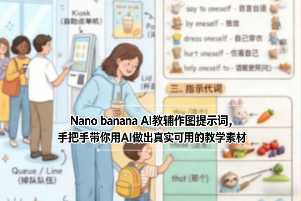 Nano banana AI教辅作图提示词，手把手带你用AI做出真实可用的教学素材网创吧-网创项目资源站-副业项目-创业项目-搞钱项目网创吧