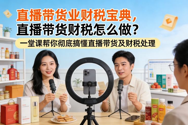 直播带货业财税宝典，直播带货财税怎么做？一堂课帮你彻底搞懂直播带货及财税处理网创吧-网创项目资源站-副业项目-创业项目-搞钱项目网创吧