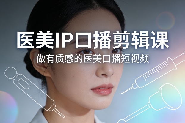 医美IP口播剪辑课，做有质感的医美口播短视频网创吧-网创项目资源站-副业项目-创业项目-搞钱项目网创吧