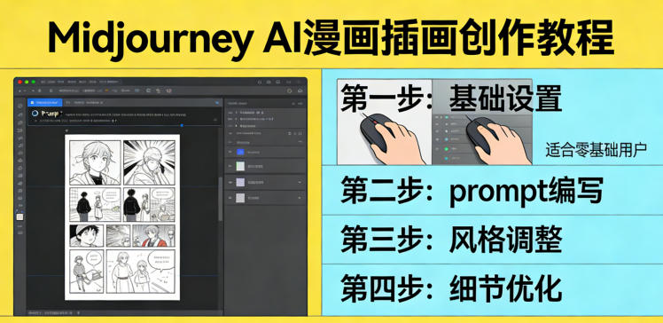 利用Midjourney AI人工智能轻松创作漫画插画教程,零基础创作完整漫画插画网创吧-网创项目资源站-副业项目-创业项目-搞钱项目网创吧