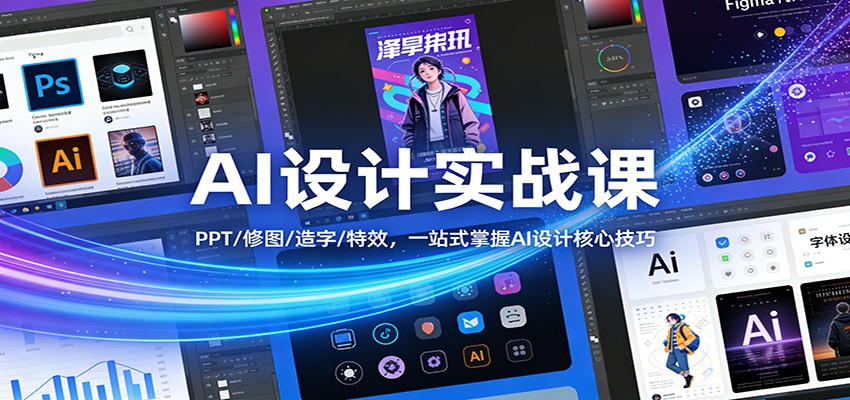 AI设计实战课：PPT/修图/造字/特效，一站式掌握AI设计核心技巧网创吧-网创项目资源站-副业项目-创业项目-搞钱项目网创吧