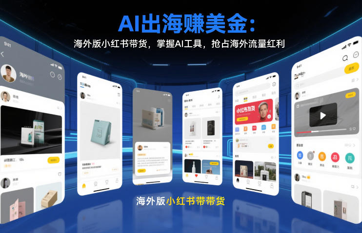 AI出海賺美金：海外版小红书带货，掌握AI工具，抢占海外流量红利（更新2026）网创吧-网创项目资源站-副业项目-创业项目-搞钱项目网创吧