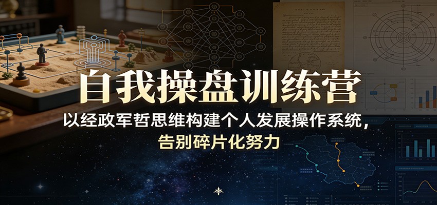 自我操盘训练营:以经政军哲思维构建个人发展操作系统,告别碎片化努力网创吧-网创项目资源站-副业项目-创业项目-搞钱项目网创吧