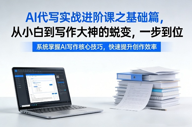 AI代写实战进阶课之基础篇，从小白到写作大神的蜕变，一步到位【揭秘】网创吧-网创项目资源站-副业项目-创业项目-搞钱项目网创吧