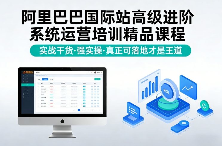 阿里巴巴国际站高级进阶系统运营培训精品课程，实战干货，强实操，真正可落地才是王道网创吧-网创项目资源站-副业项目-创业项目-搞钱项目网创吧