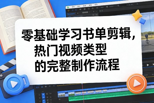零基础学习书单剪辑，热门视频类型的完整制作流程（更新2026）网创吧-网创项目资源站-副业项目-创业项目-搞钱项目网创吧