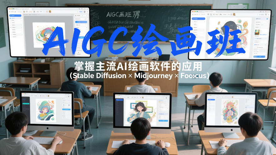 AIGC绘画班，掌握主流Ai绘画软件的应用（Stable Diffusion x Midjourney x Fooocus）网创吧-网创项目资源站-副业项目-创业项目-搞钱项目网创吧