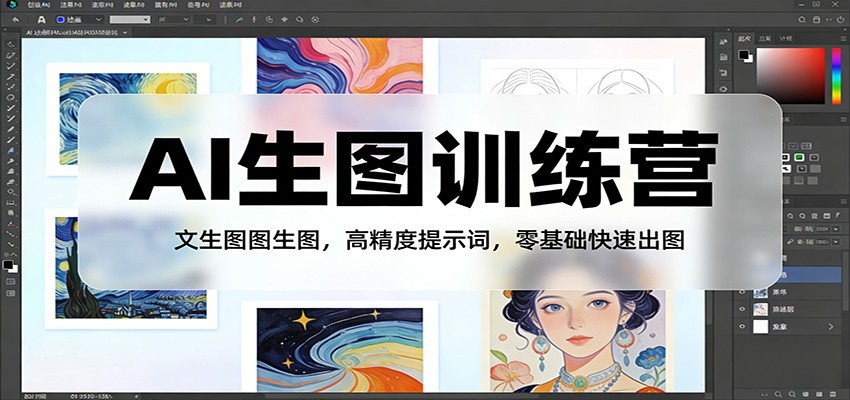 AI生图训练营:文生图图生图,高精度提示词,零基础快速出图网创吧-网创项目资源站-副业项目-创业项目-搞钱项目网创吧