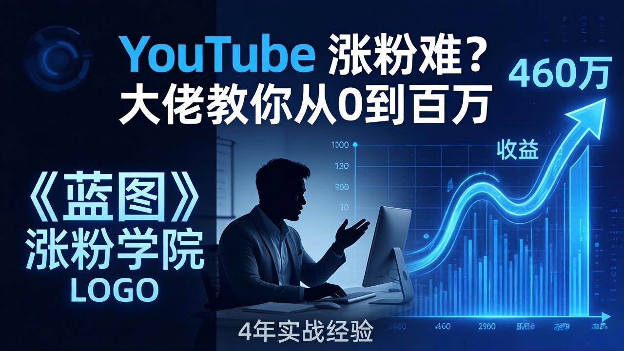 (17836期)YouTube 涨粉难?《蓝图涨粉学院》:4 年赚 460 万的大佬教策略,从0到百万有路径!网创吧-网创项目资源站-副业项目-创业项目-搞钱项目网创吧