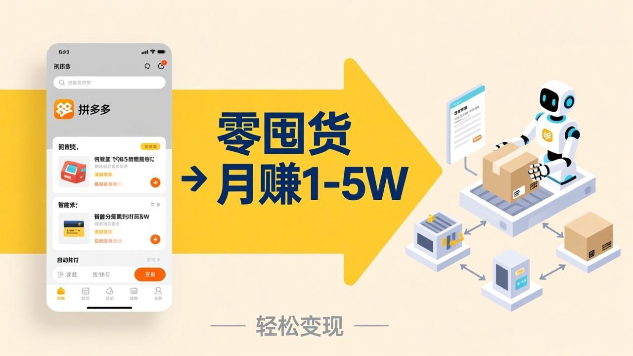 (17490期)不用囤货不用跑单!拼多多虚拟玩法,机器人管理发货和客服,帮你月赚 1-5W网创吧-网创项目资源站-副业项目-创业项目-搞钱项目网创吧