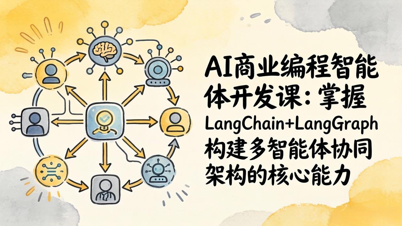 （17608期）AI商业编程智能体开发课：掌握LangChain+LangGraph构建多智能体协同架构的核心能力网创吧-网创项目资源站-副业项目-创业项目-搞钱项目网创吧