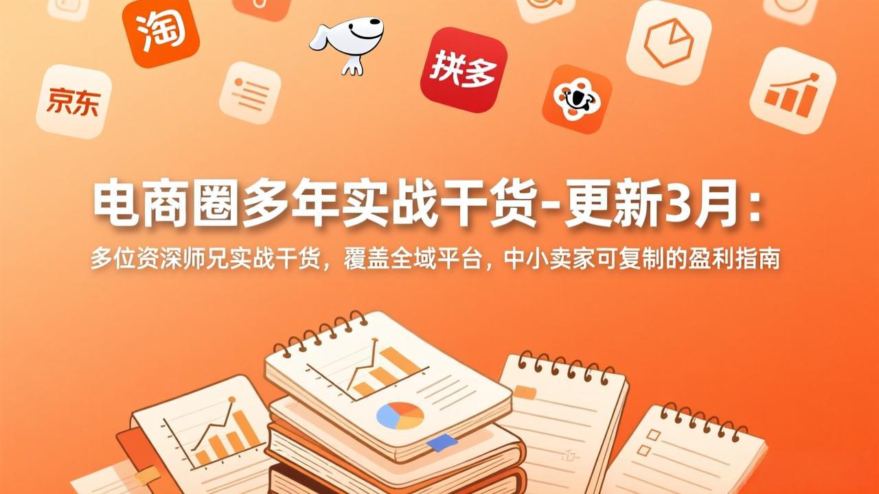 （17576期）电商圈多年实战干货-更新3月：多位资深师兄实战干货，覆盖全域平台，中小卖家可复制的盈利指南网创吧-网创项目资源站-副业项目-创业项目-搞钱项目网创吧
