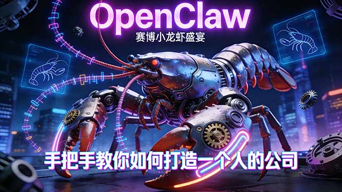 （17684期）OpenClaw，小龙虾-从产品到爆款的成长之路，手把手教你如何打造一个人的公司网创吧-网创项目资源站-副业项目-创业项目-搞钱项目网创吧