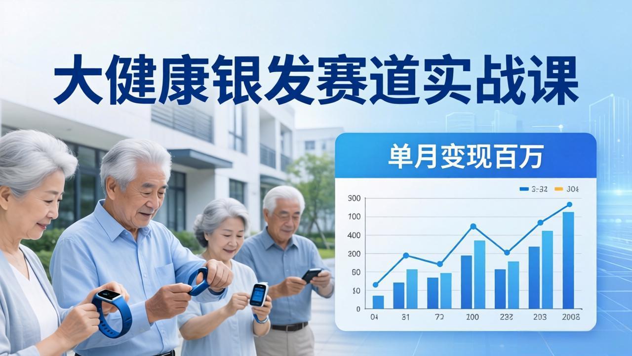 （17754期）大健康银发赛道实战课：拆解视频号线索型 IP 单月变现百万逻辑，教你精准获客高效变现网创吧-网创项目资源站-副业项目-创业项目-搞钱项目网创吧