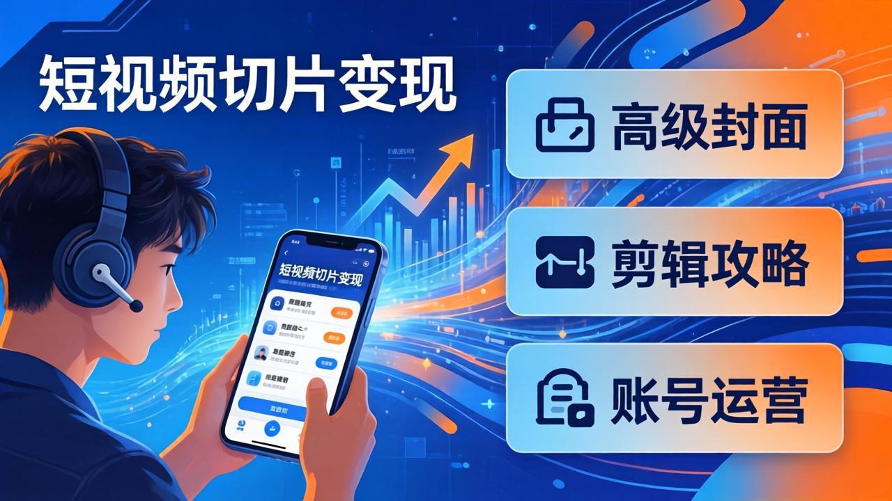 （17758期）短视频切片变现速成班2.0：高级封面+剪辑攻略+账号运营，0基础小白快速入局副业网创吧-网创项目资源站-副业项目-创业项目-搞钱项目网创吧