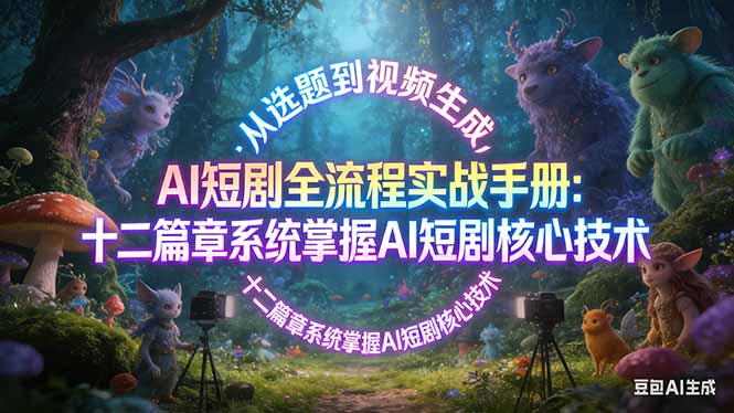 （17620期）AI 短剧全流程实战手册：从选题到视频生成，十二篇章系统掌握 AI 短剧核心技术网创吧-网创项目资源站-副业项目-创业项目-搞钱项目网创吧