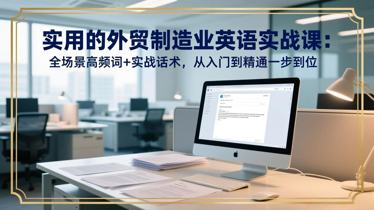 （17532期）实用的外贸制造业英语实战课：全场景高频词+实战话术，从入门到精通一步到位网创吧-网创项目资源站-副业项目-创业项目-搞钱项目网创吧