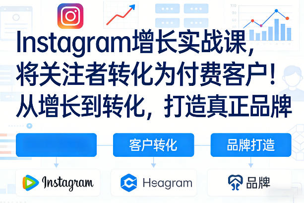 Instagram增长实战课，将关注者转化为付费客户！从增长到转化，打造真正品牌（双语字幕）网创吧-网创项目资源站-副业项目-创业项目-搞钱项目网创吧